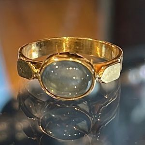 E.DeHaven 22k bezel set Aquamarine ring